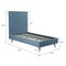 Manhattan Comfort Crosby Twin-Size Bed in Blue BD009-TW-BL - alternate 2